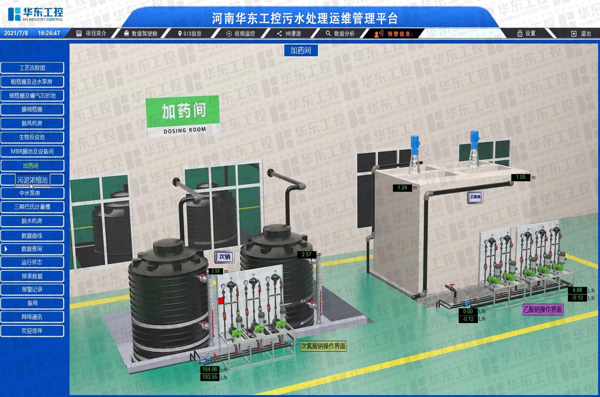華東工控-污水處理廠集控平臺(tái)